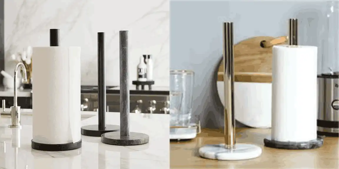 What Styles Complement Black Marble Paper Towel Holders?