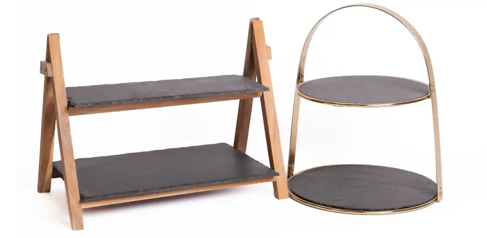 How Does a 2 Tier Slate Cake Stand Enhance Food Presentation?