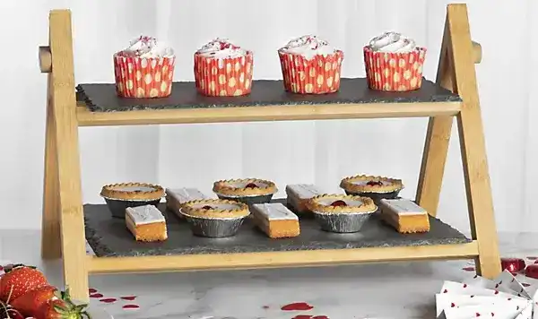 What Types of Slate Are Used in 2 Tier Slate Cake Stands?