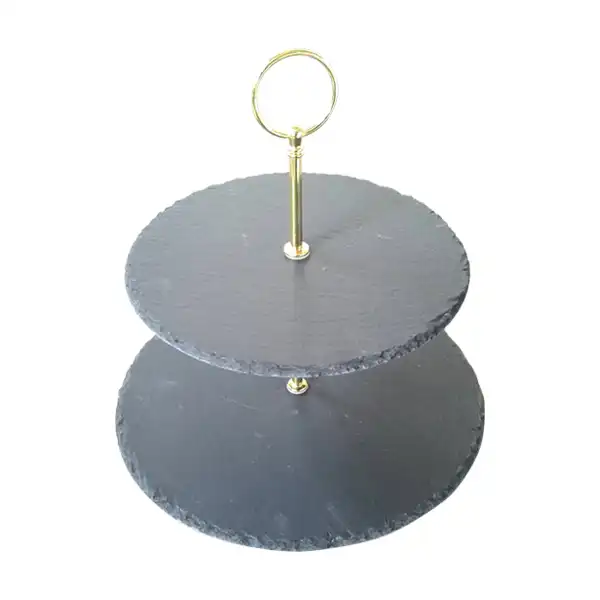 2 Tier Slate Cake Stand